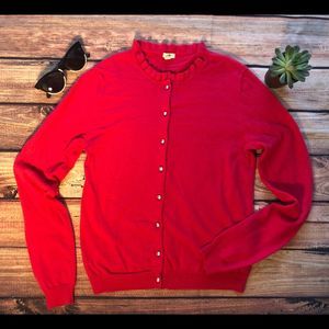 J. Crew Cashmere Cardigan rhinestone buttons EUC